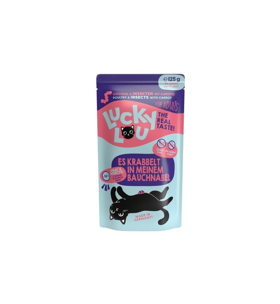 Lucky Lou - Nassfutter Lifestage Adult Geflügel & Insekten, 125 g