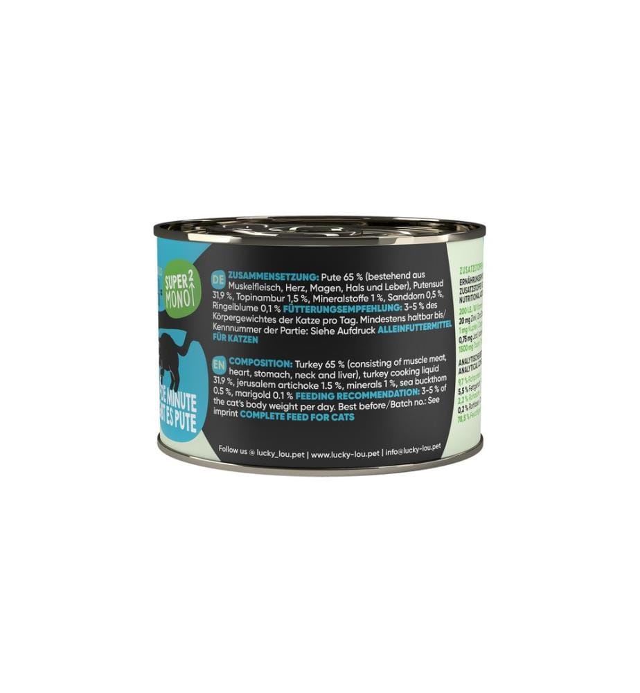 Lucky Lou - Nassfutter SuperMono Pute, 200 g
