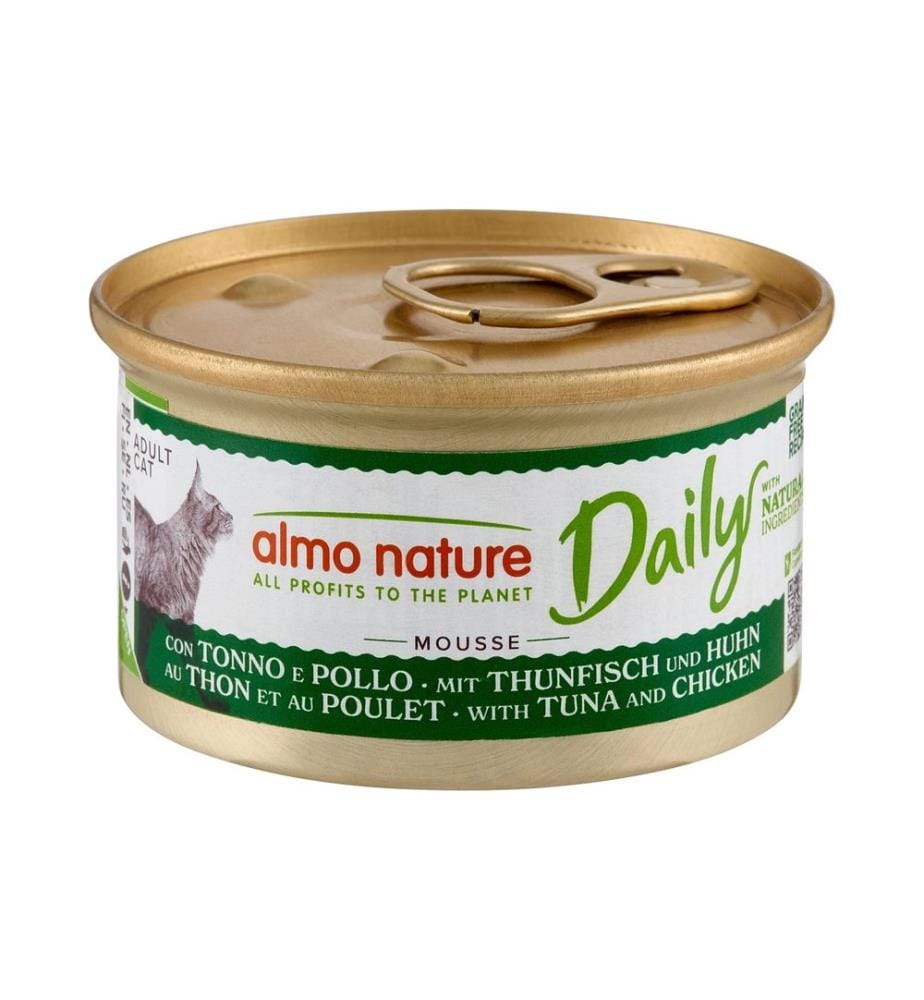 ALMO NATURE - Nassfutter Daily Cat Mousse mit Thunfisch und Huhn 85 g
