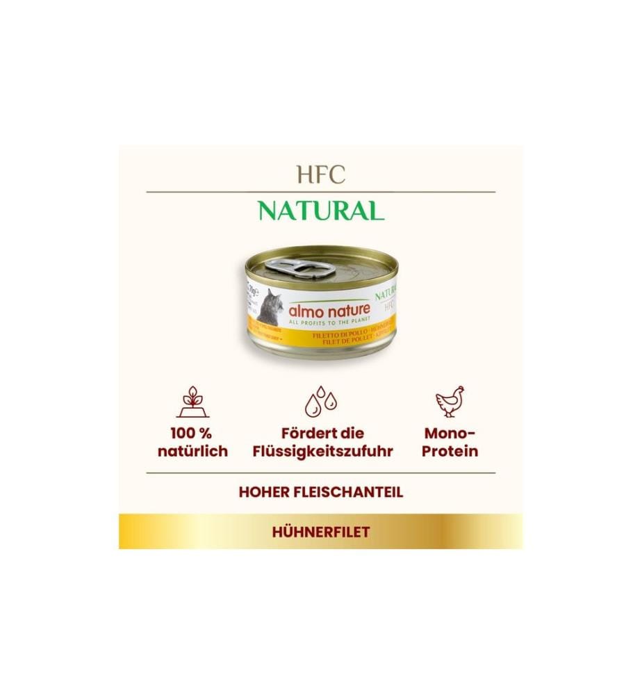 ALMO NATURE - Nassfutter HFC Natural Cat Hühnerfilet 70 g