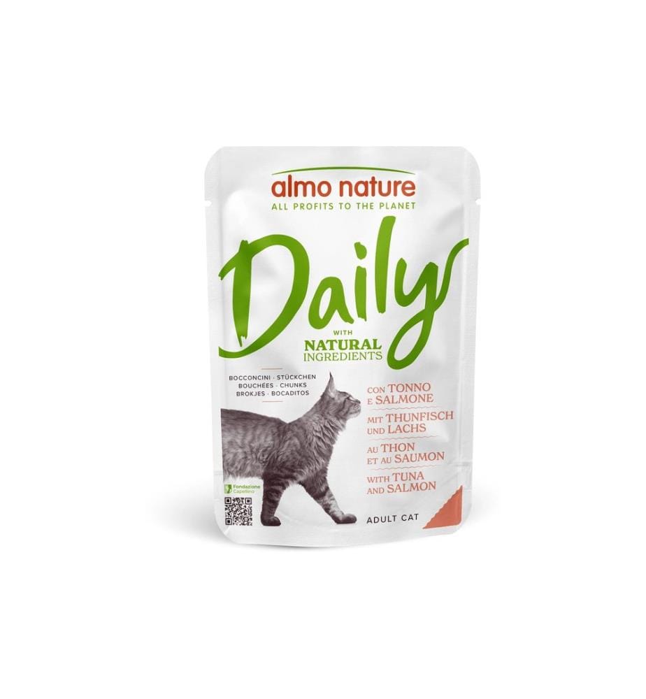 ALMO NATURE - Alimentation humide Daily Cat au thon et au saumon 70 g