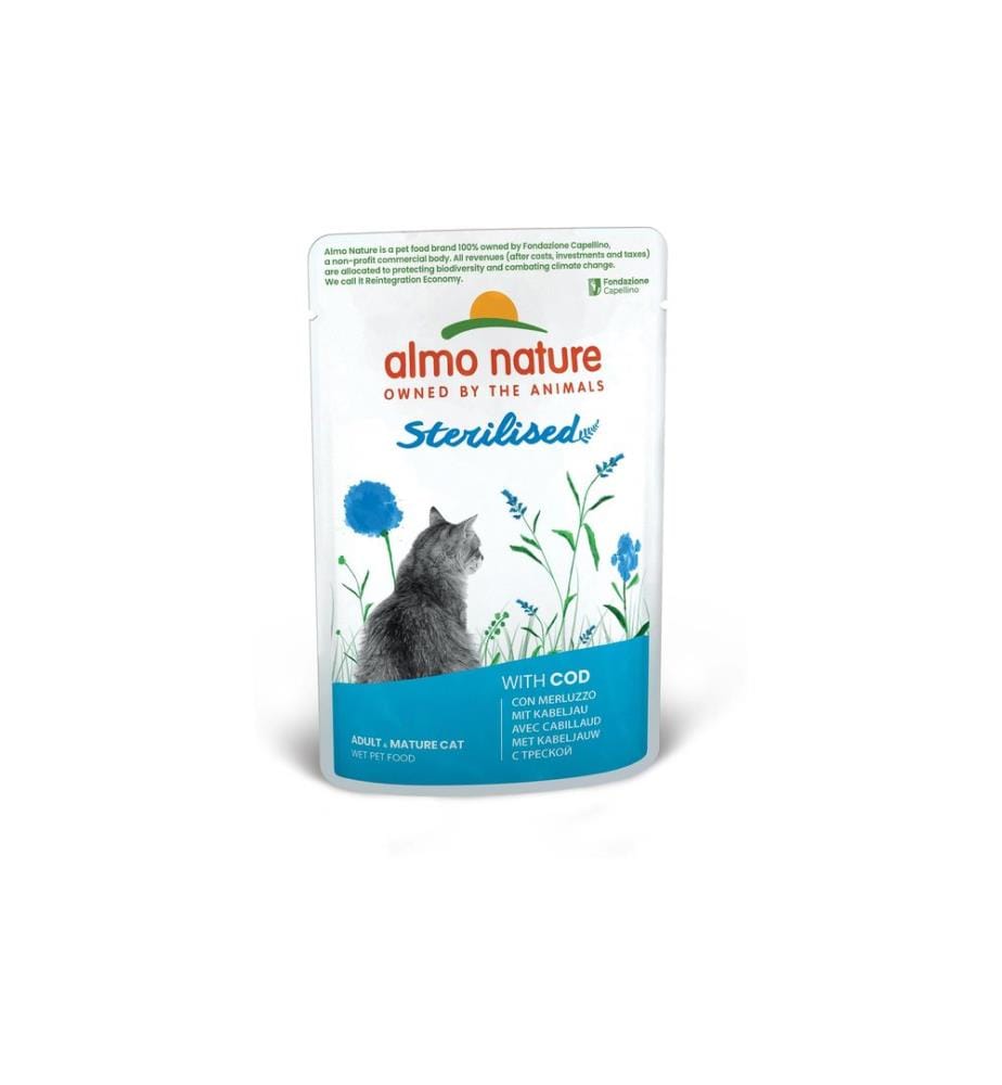 ALMO NATURE - Holistic Functional Cat Sterilised mit Kabeljau 70 g