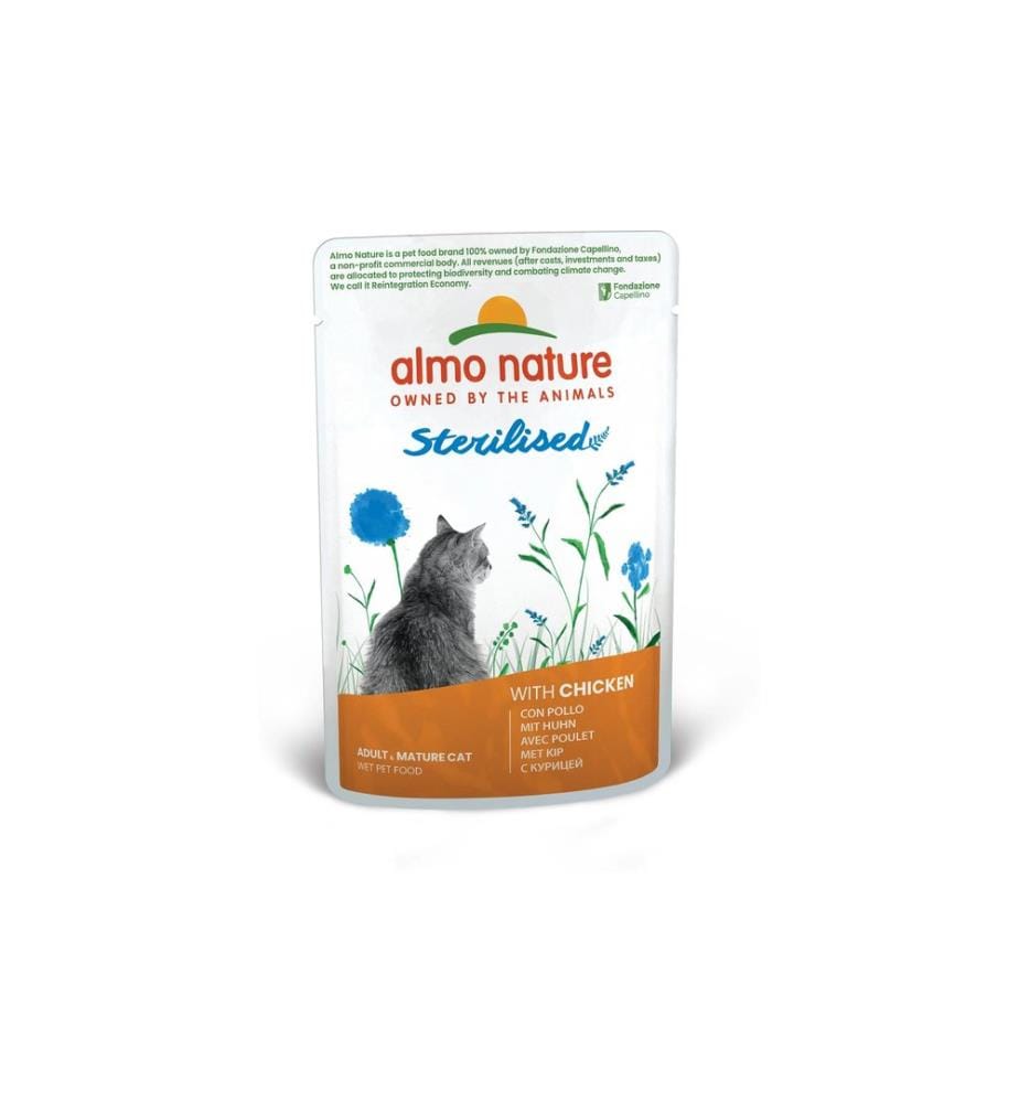 ALMO NATURE - Nassfutter Holistic Functional Cat Sterilised mit Huhn 70 g