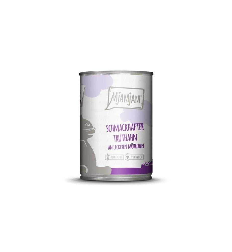 Mjamjam - Alimentation humide Boîte Dinde & Carottes, 400 g