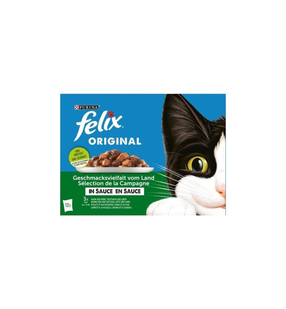 FELIX - Nassfutter Fleisch & Geflügel in Sauce, 12 x 85g