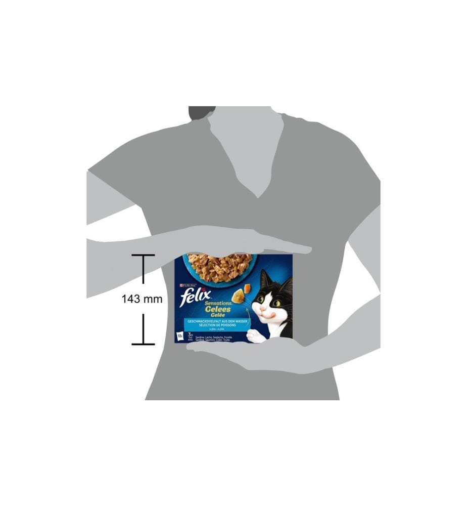 FELIX - Nassfutter Sensations Fisch, 12 x 85 g