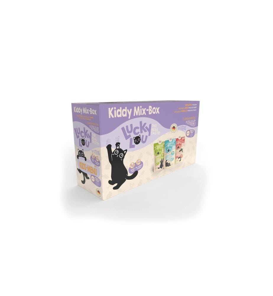 Lucky Lou - Alimentation humide Lifestage Kitten Kiddy Mix-Box, 12 x 125 g
