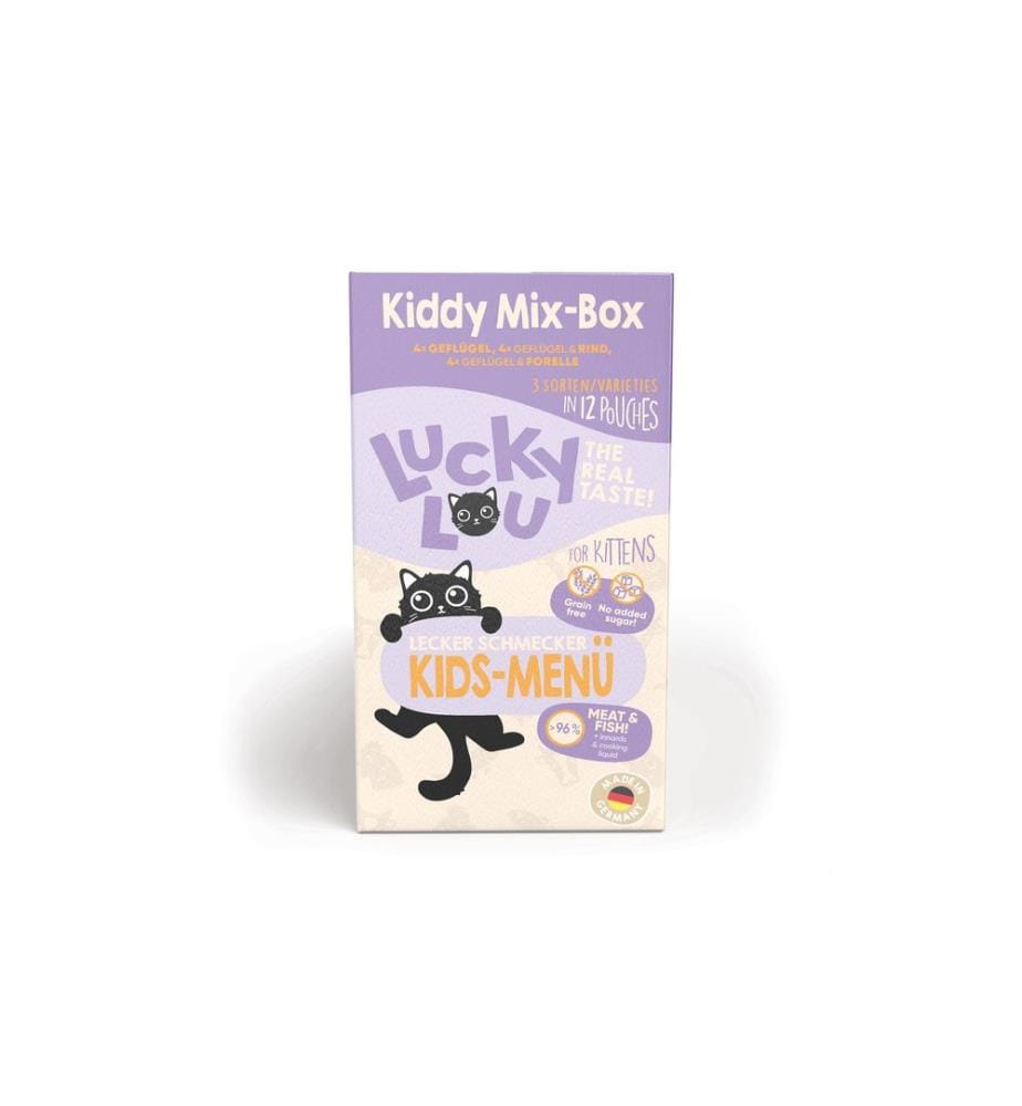 Lucky Lou - Alimentation humide Lifestage Kitten Kiddy Mix-Box, 12 x 125 g