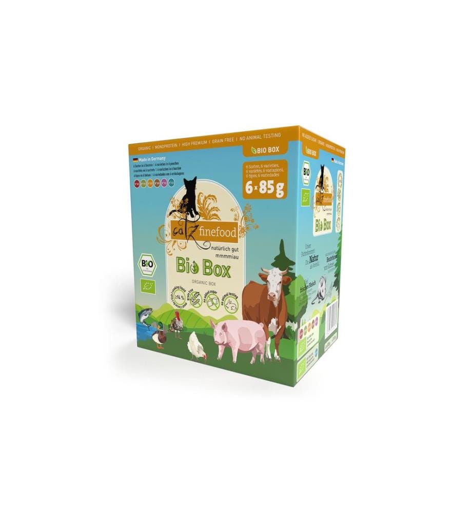 CATZ FINEFOOD - Nassfutter Bio Collection, 6 x 85 g