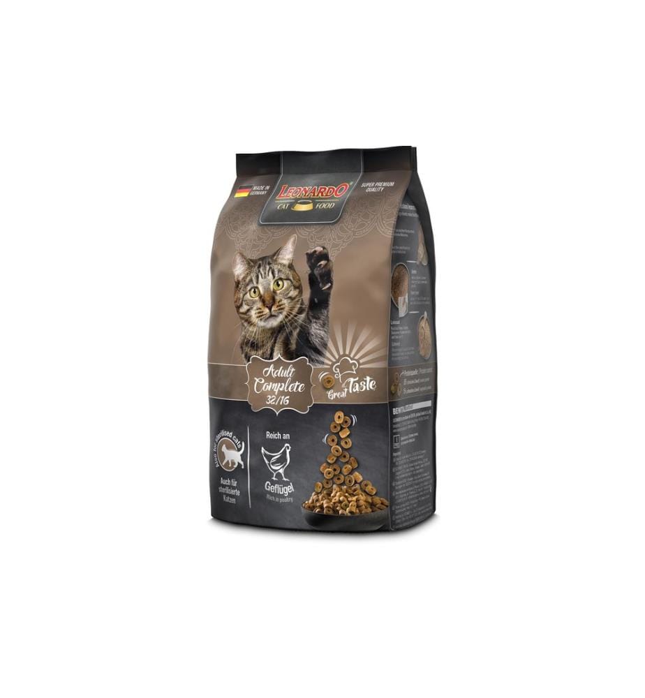 LEONARDO CAT FOOD - Alimentation sèche Adult Complete 32/16, 300 g