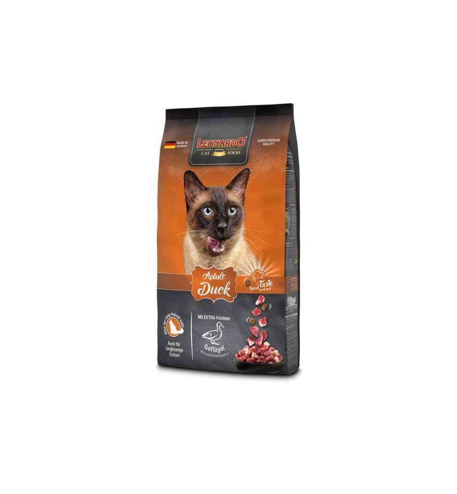 LEONARDO CAT FOOD - Alimentation sèche Canard adulte, 300 g