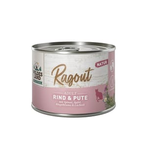WILDES LAND - Nassfutter Ragout Rind & Pute 6 x 180 g