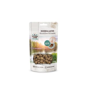 WILDES LAND - Collation pour chat Coussin à grignoter poulet et saumon 50 g