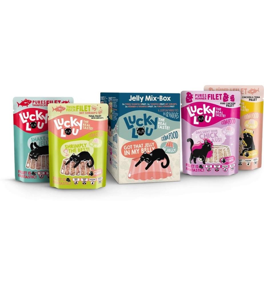 Lucky Lou - Extra Food Mix-Box in Gelée, 12 x 70 g