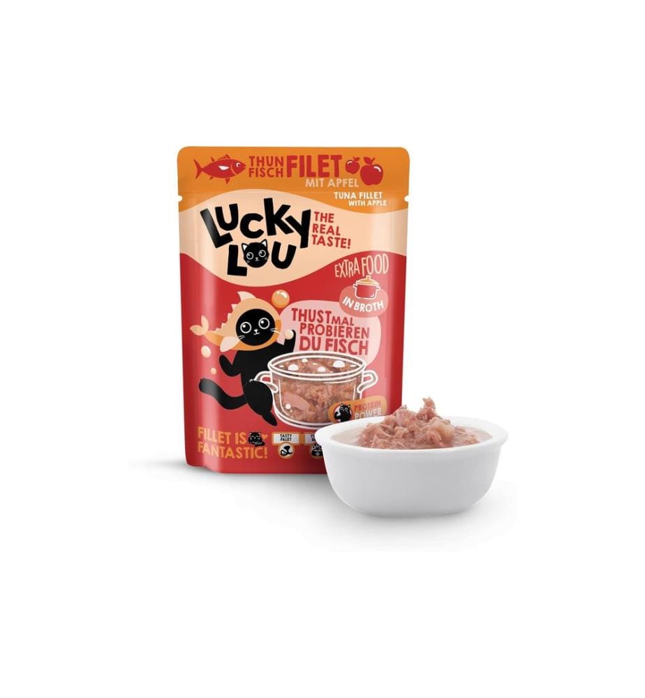 Lucky Lou - Extra Food Thunfisch mit Apfel in Sud, 70 g