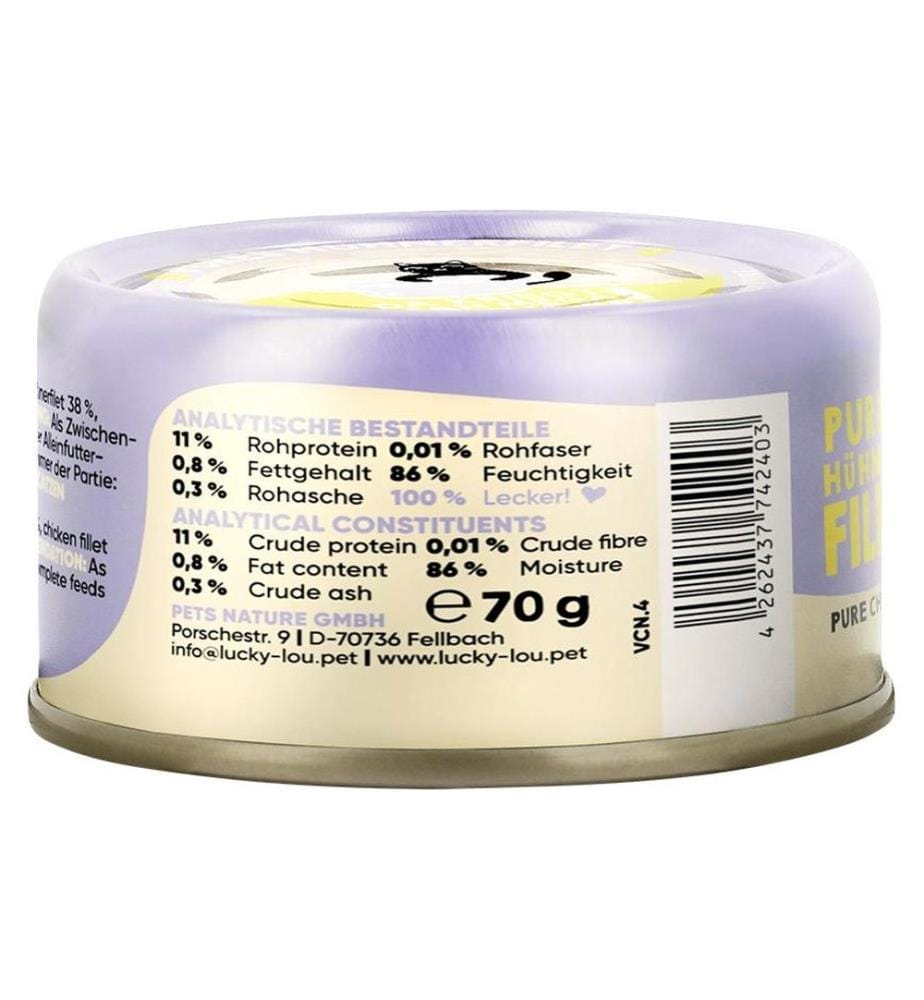 Lucky Lou - Extra Food Filet de poulet en bouillon, 70 g
