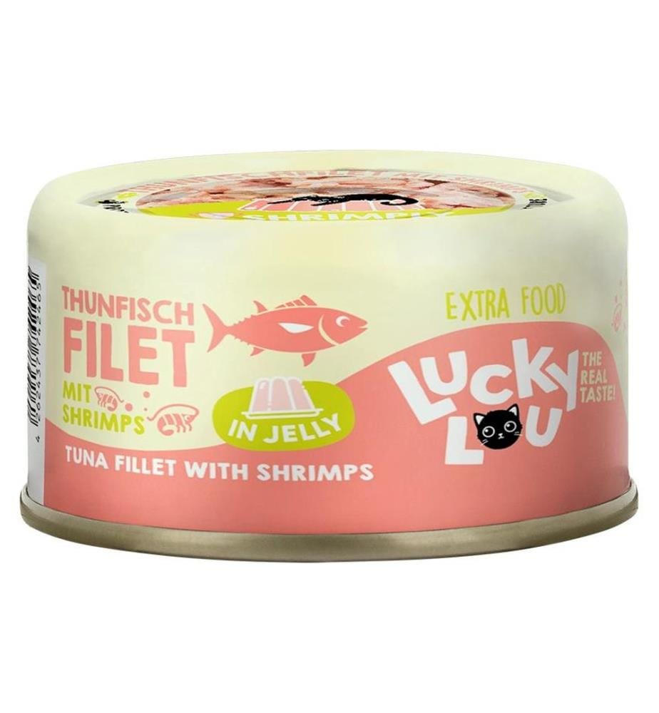 Lucky Lou - Extra Food Thon & crevettes en gelée, 70 g
