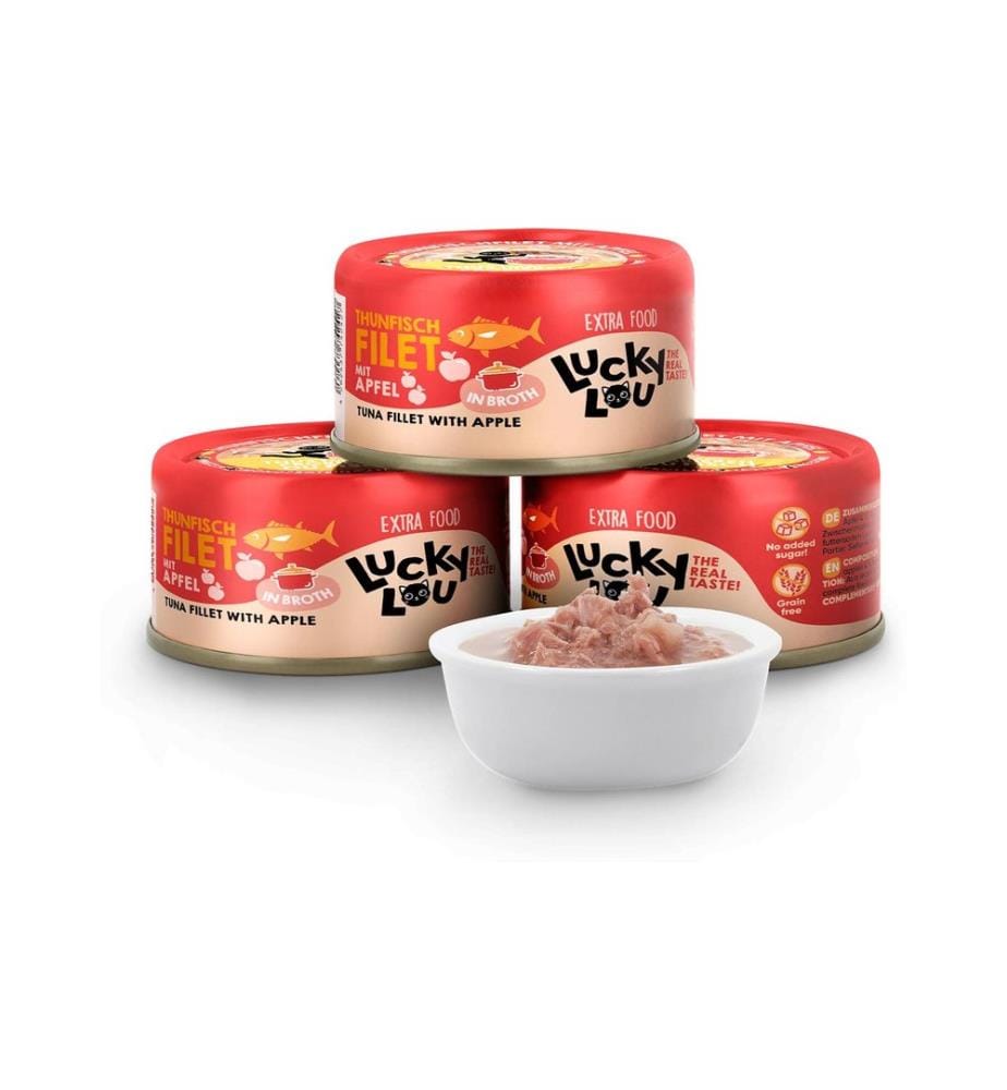 Lucky Lou - Extra Food Thunfisch mit Apfel in Sud, 70 g