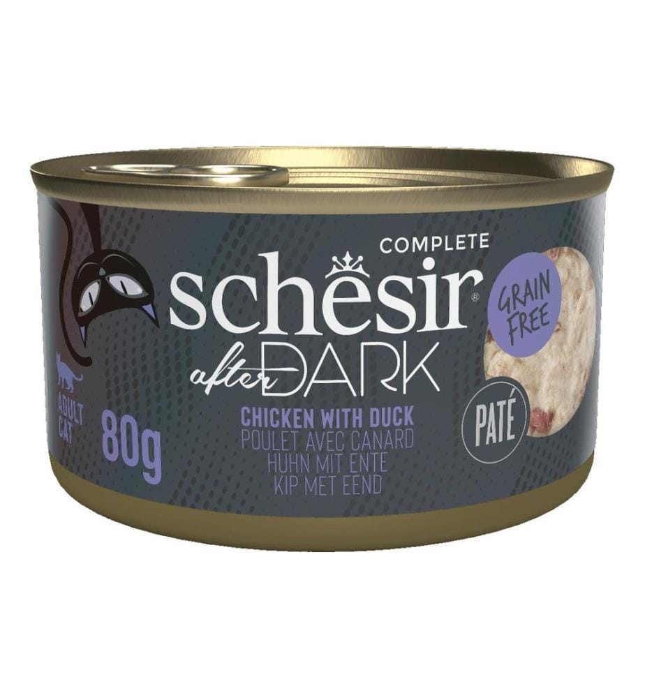 SCHESIR - Nassfutter after Dark Complete Paté Huhn mit Ente, 80 g