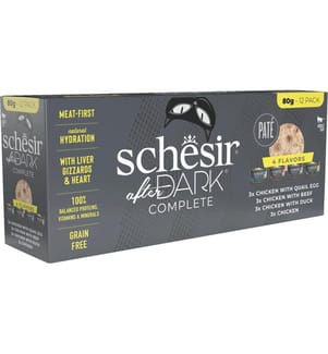 SCHESIR - Nassfutter after Dark Complete Paté Multipack, 12 x 85 g
