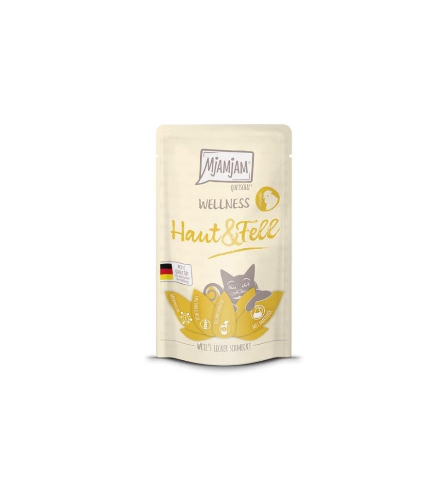 Mjamjam - Nassfutter Wellness Haut & Fell Huhn, 125 g