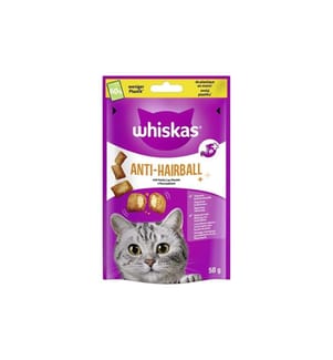 WHISKAS - Katzen-Snack Anti-Hairball 6 x 50g