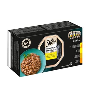 SHEBA - Nassfutter Selection Mini Filets Sauce Geflügel, 8 x 85g