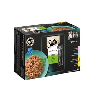 SHEBA - Nassfutter Selection Sauce Feine Vielfalt, 12 x 85g