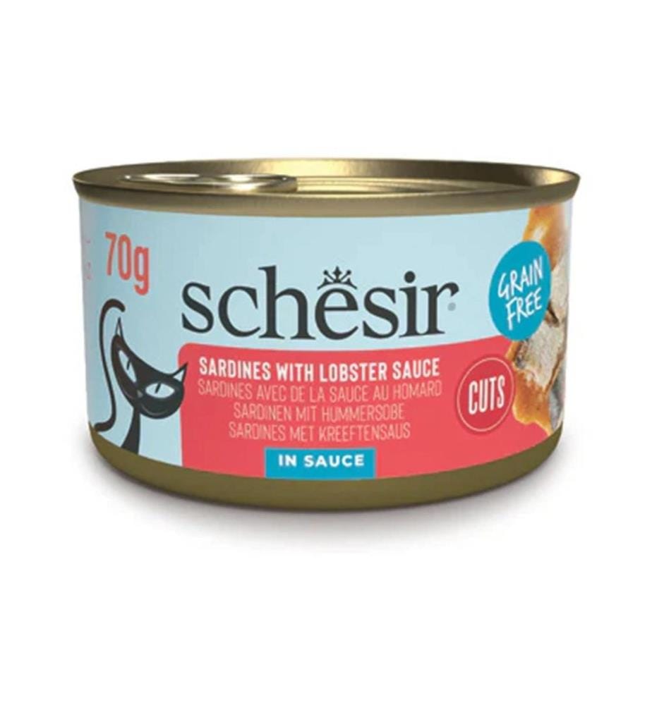 SCHESIR - Nassfutter Sardinenfilets in Hummersauce 70 g