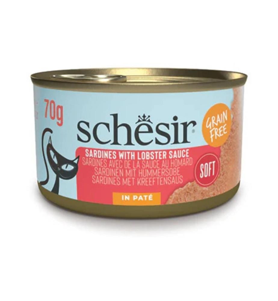 SCHESIR - Nassfutter Sardinenpastete in Hummersauce 70 g