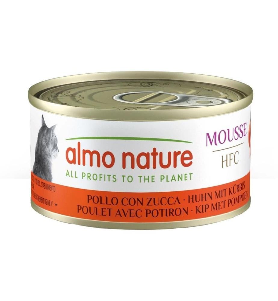 ALMO NATURE - Alimentation humide HFC Mousse de poulet au potiron 70 g