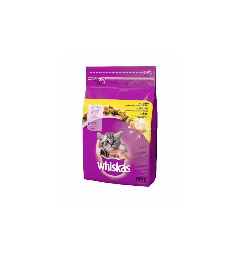 WHISKAS - Alimentation sèche Junior Poulet, 950 g