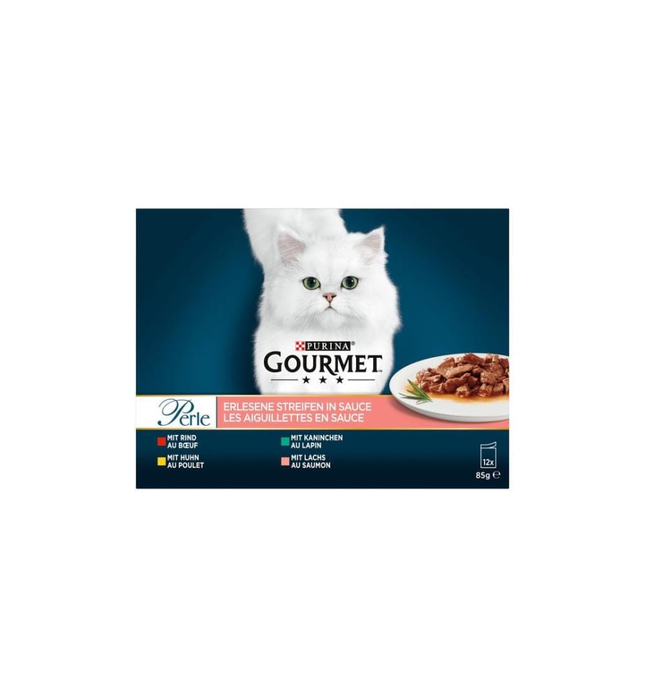 Purina Gourmet Nourriture humide Gourmet Perle Émincé en sauce, 12 x 85g