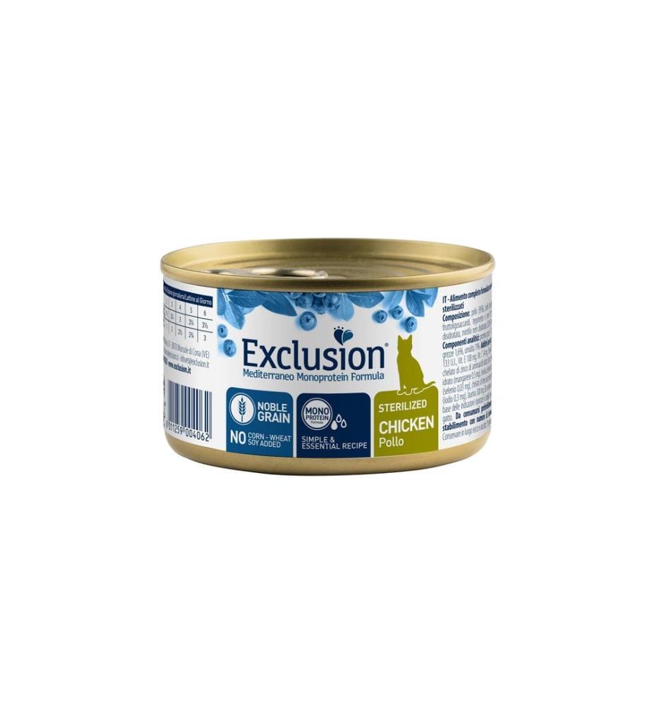 Exclusion Nourriture humide Stérilisée Poulet, 85 g
