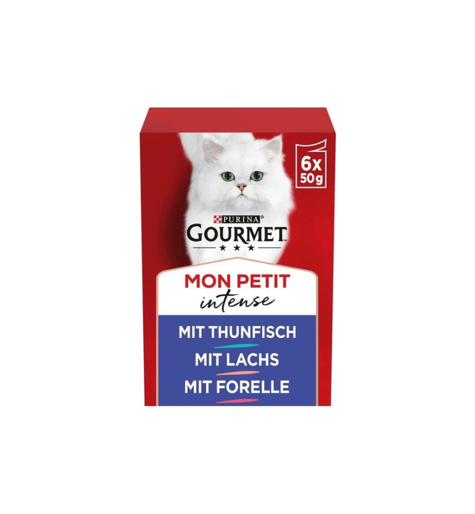 Purina Gourmet Alimentation humide Mon Petit Intense Poisson 6 x 50 g