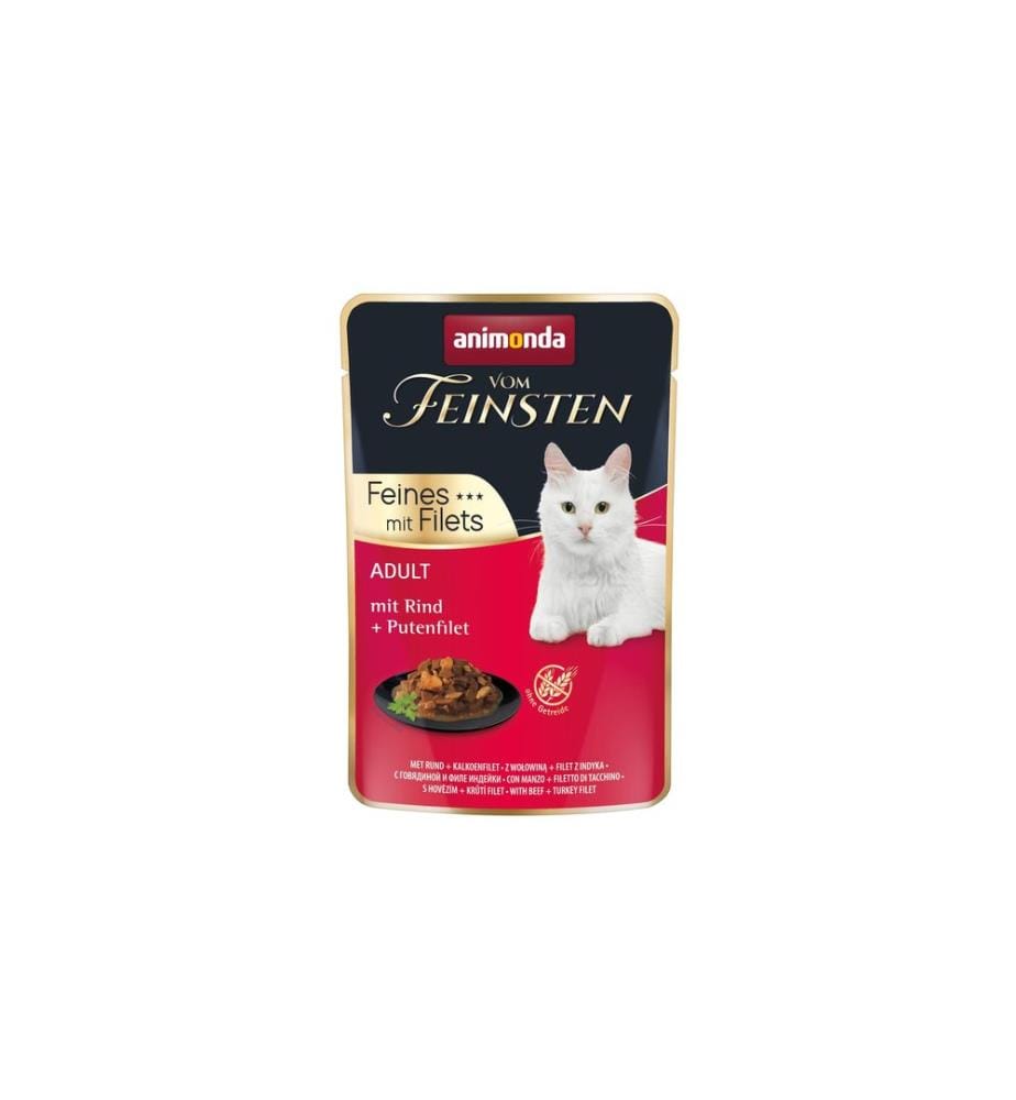 animonda Nassfutter Vom Feinsten mit Filet Rind & Pute, 85 g