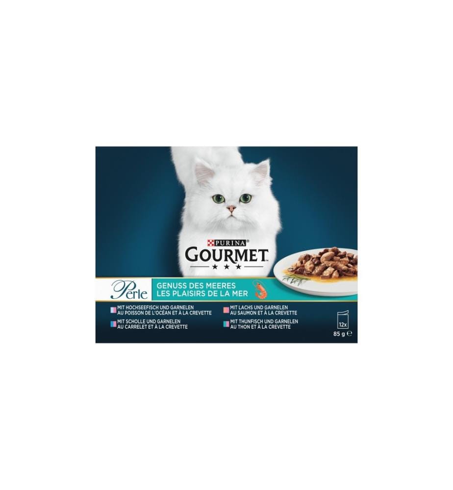 Purina Gourmet Nourriture humide Gourmet Perle Délices de la mer Poisson, 12 x 85g