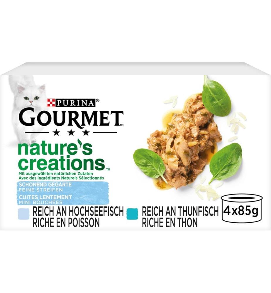 Purina Gourmet Nourriture humide Gourmet Nature's Creation Poisson, 4 x 85 g