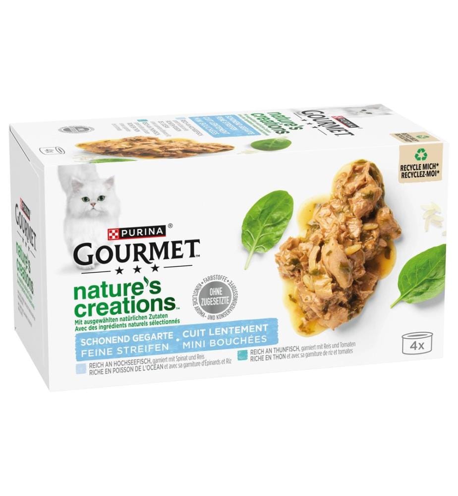 Purina Gourmet Nourriture humide Gourmet Nature's Creation Poisson, 4 x 85 g