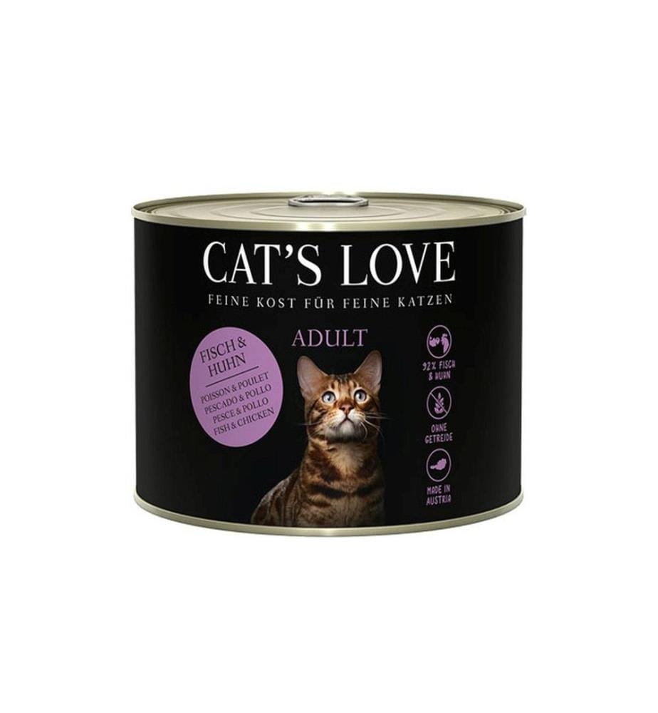 Cat's Love Nassfutter Adult Fisch & Huhn, 200 g