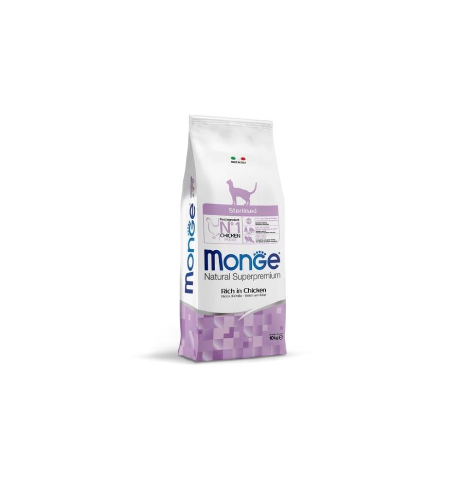 Monge Trockenfutter Sterilised Huhn, 10 kg