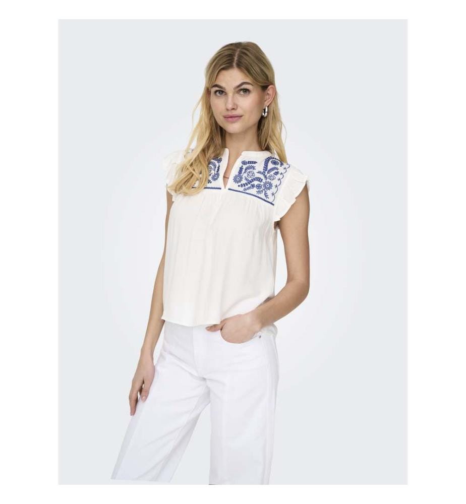 Top - Cloud Dancer Blue Emb