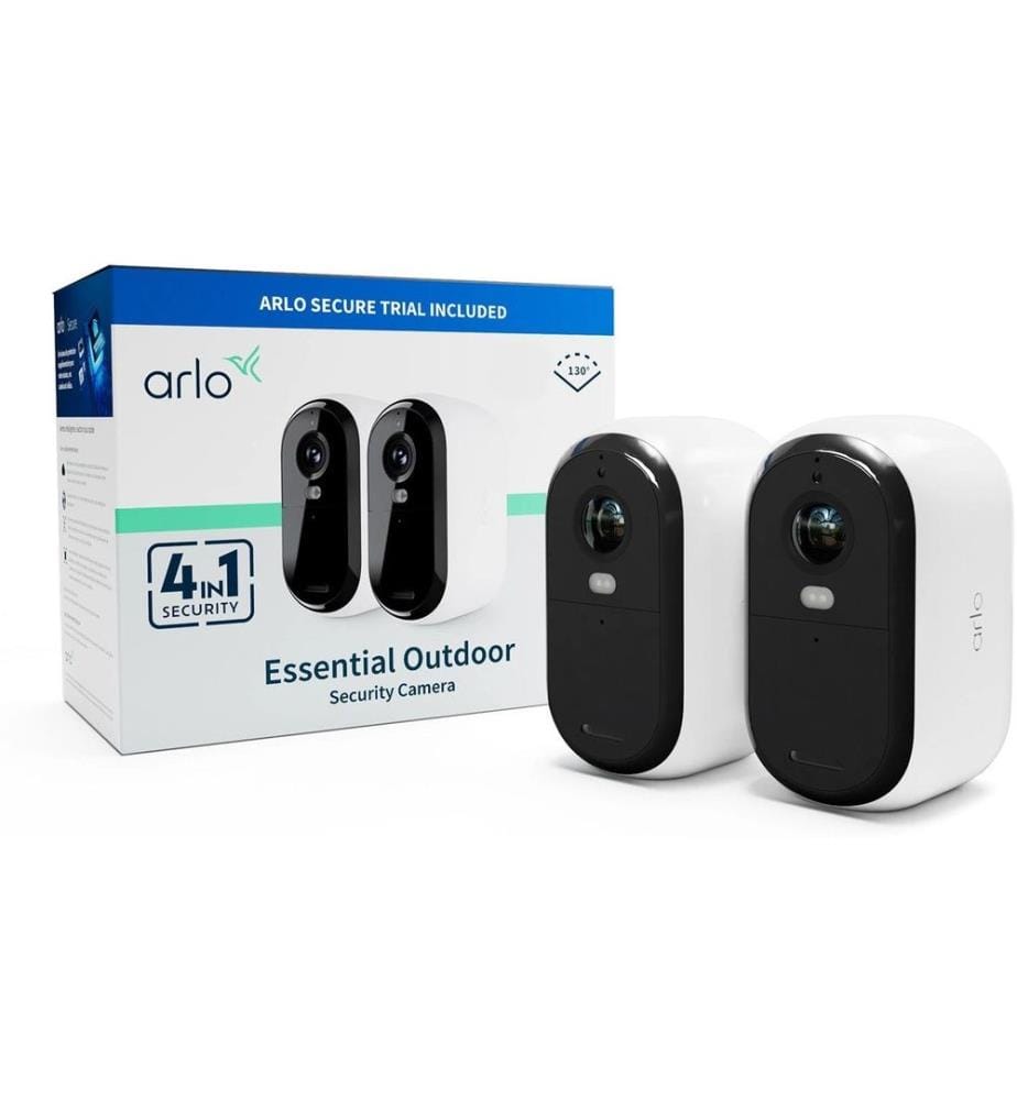 Arlo - Outdoor FHD (Gen 2) VMC2250 Blanc, lot de 2 avec 2 supports