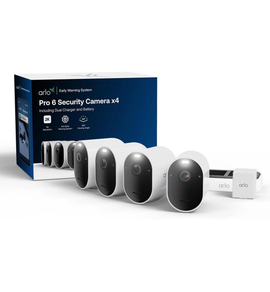 Arlo - Kits de surveillance Pro 6 2K Set de 4 pièces Blanc