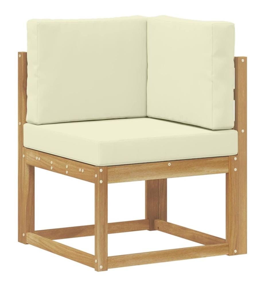 vidaXL Ensemble de canapés d'extérieur 8 pcs Blanc et crème Polyester