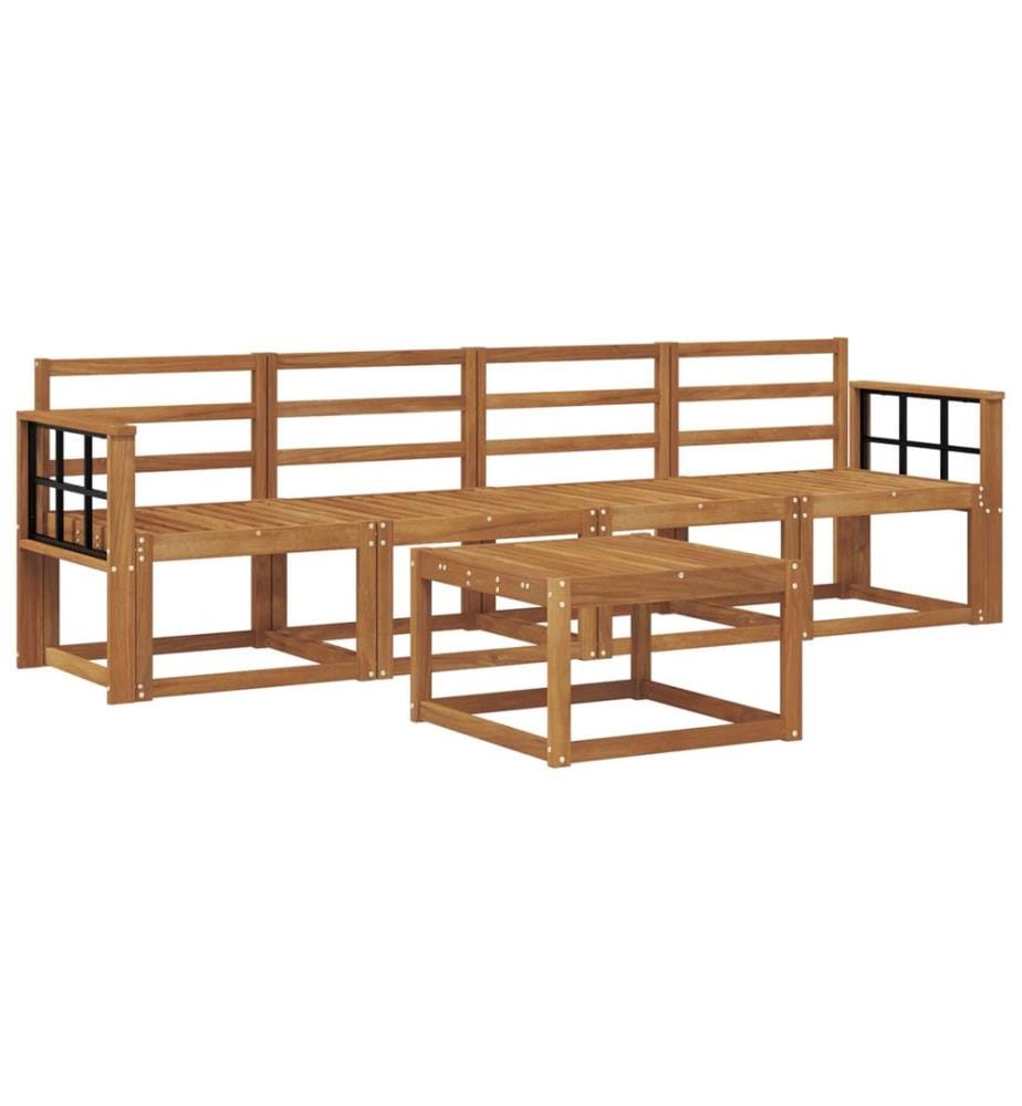 vidaXL Ensemble de canapés d'extérieur 5 pcs Naturel