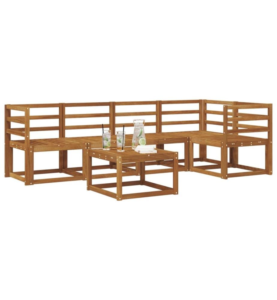 vidaXL Ensemble de canapés d'extérieur 6 pcs Naturel