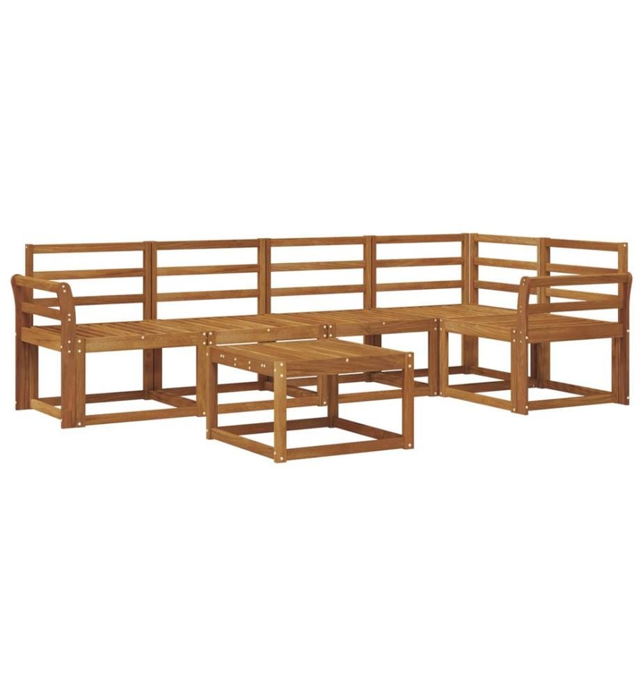 vidaXL Ensemble de canapés d'extérieur 6 pcs Naturel