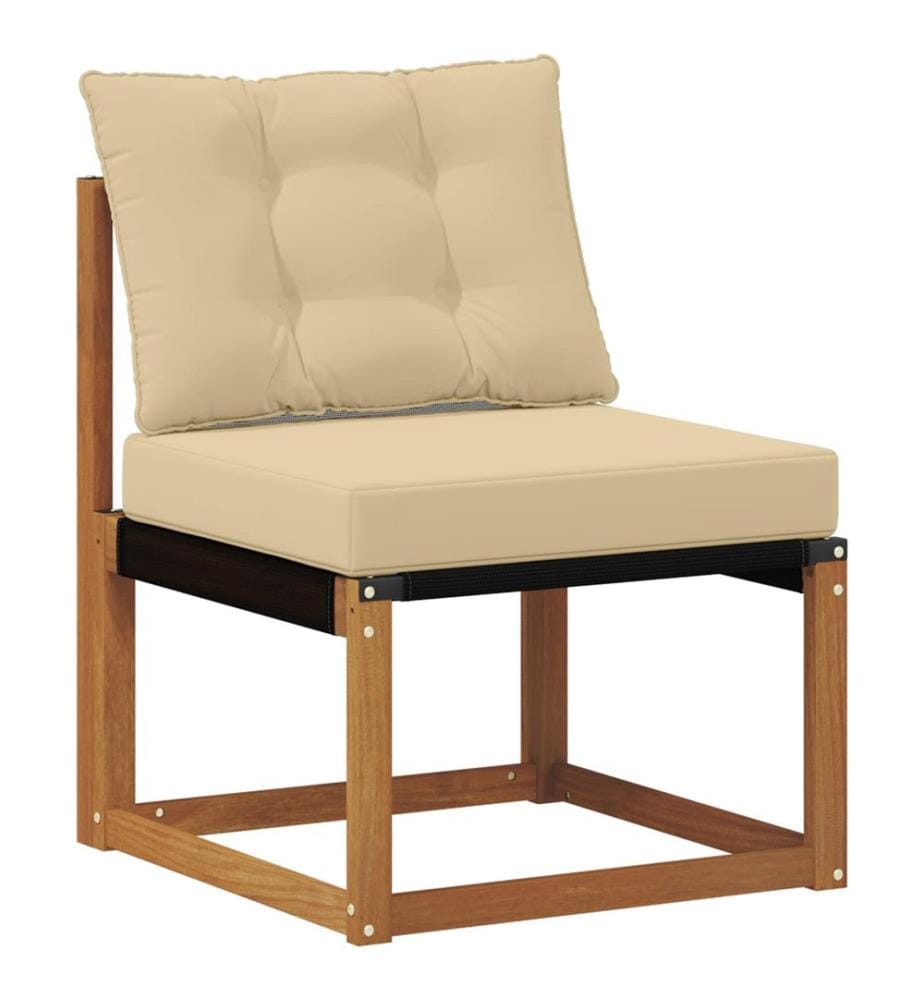 vidaXL Ensemble de canapés d'extérieur 3 pcs Naturel et Beige