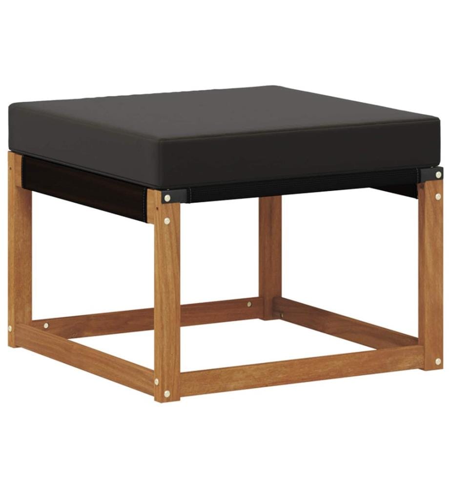 vidaXL Ensemble de canapés d'extérieur 4 pcs Naturel et Noir